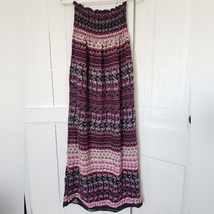 ⚘2 for $16 Strapless Bohemian Floral Maxi Dress